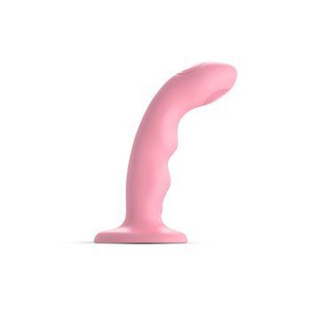 Насадка для страпона с двойной точечной пульсацией Strap-On-Me TAPPING DILDO WAVE - CORAL PINK,  - 1