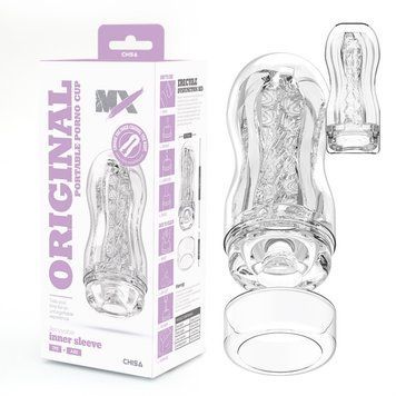 Мастурбатор для мужчин с Вакуумным эффектом прозрачного цвета Chisa Original Portable Porno Cup, Прозрачный - 1