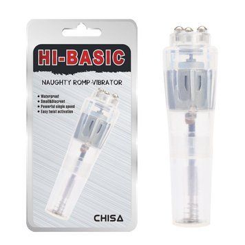 Кліторальний пластиковий стимулятор прозорого кольору Chisa Naughty Romp Vibrator, Прозрачный - 1