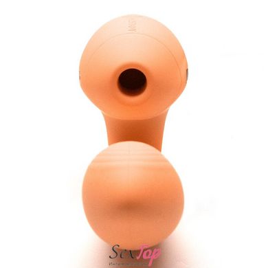 Вакуумний вібратор KISTOY Tina Mini Orange, вагінально-кліторальний SO6542 фото