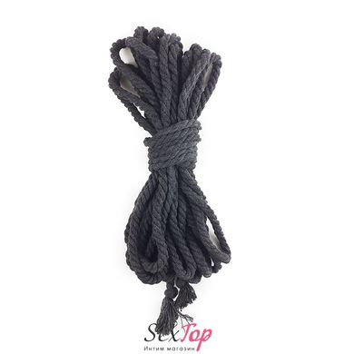 Хлопковая веревка BDSM 8 метров, 6 мм, цвет черный SO5176 фото