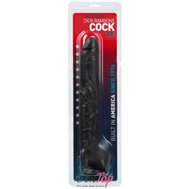 Фаллоимитатор Doc Johnson Dick Rambone Cock Black, диаметр 6см, длина 42см, ПВХ SO1547 фото