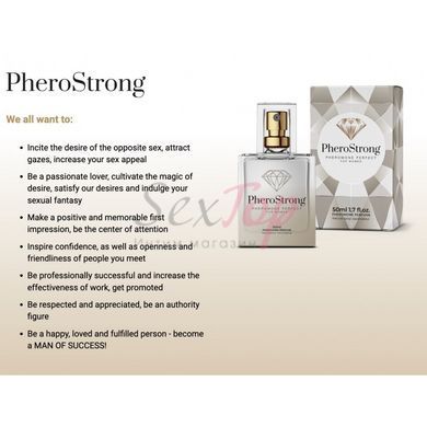 Духи з феромонами аромат троянди з нотами півонії та личі PheroStrong pheromone Perfect for Women 50мл - фото товару 2