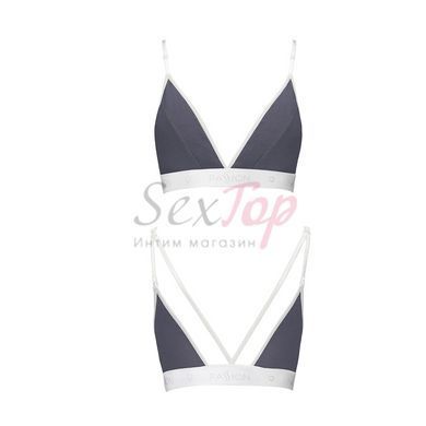 Спортивний топ з подвійними бретелями Passion PS007 TOP S, dark grey - фото товару 4