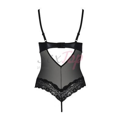 Боді з відкритими грудьми Passion Exclusive NORTH BODY S/M, black - фото товару 4