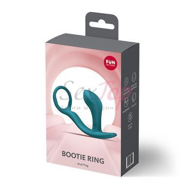 Анальна пробка з ерекційним кільцем Fun Factory BOOTIE RING Bottle Green - фото товару 7