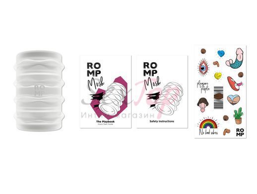 М&rsquo;який мастурбатор Romp Mosh Transparent, двосторонній, наскрізний, для пар та мінету - фото товару 5