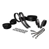 Набор из 8 ремней для связывания LOCKINK 8-Bondage-Straps Restraint Set - Black - SX0835