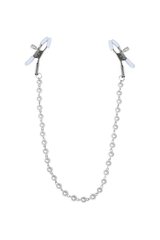 Зажимы для сосков с жемчугом Feral Feelings - Nipple clamps Pearls, серебро/белый SO3792 фото