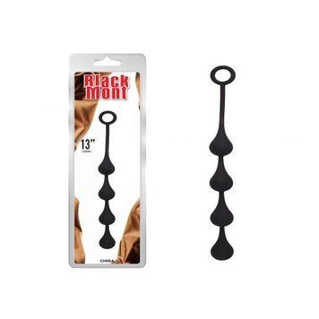 Анальные шарики на связке черного цвета Chisa Anal Penetrator Small &mdash;  фото товара 1