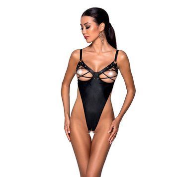 Боди из экокожи Celine Body black L/XL &mdash; Passion: с доступом, открытый,  - 1
