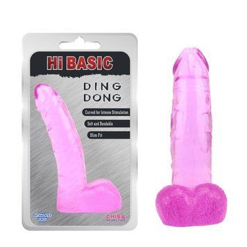 Фалоімітатор реалістичний рожевий Chisa Ding Dong, Рожевий - 1