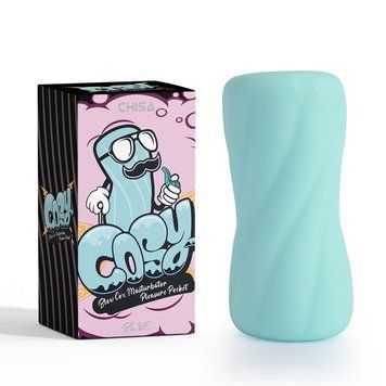 Мастурбатор для мужчин голубого цвета Chisa Blow Cox Pleasure Pocket, Бирюзовый - 1