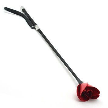 Стек Liebe Seele Flower Rhythm - Black and Red Leather Flowers Riding Crop &mdash;  фото товара 1