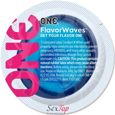 Презерватив ONE FlavorWaves 1 шт со вкусом Fresh Mint - SX0752