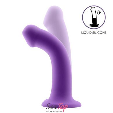 ACTION BOUNCY LIQUID SILICONE DILDO HIPER FLEXIBLE 7.0 - 18 CM SIZE M PURPLE - IXI63208