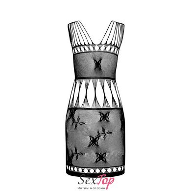 Бодистокинг — мини-платье с бабочками Passion BS090 black SO6388 фото