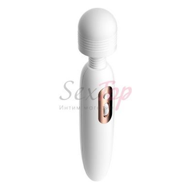 Вібратор у формі мікрофона білий Lustoy Classic Wand Massager Vibrator - фото товару 2