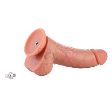 Фаллоимитатор для секс-машин Hismith 8.25" Dual-density dildo with veins, система KlicLok &mdash;  фото товара 11