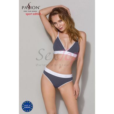Спортивний топ з подвійними бретелями Passion PS007 TOP XL, dark grey - фото товару 3