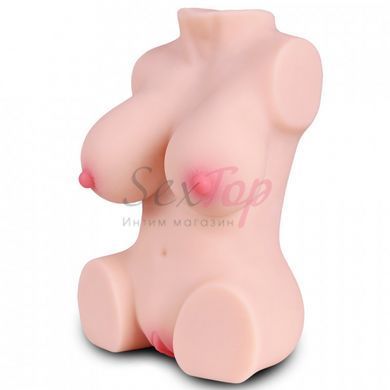 Мастурбатор з грудьми Анус та Вагіна тілесного кольору Lustoy Rabbit Holes Vagina Ass - фото товару 2