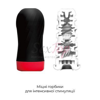 Мастурбатор Tenga Air-Tech Twist Tickle Red зі змінною тугістю обхвату, ефект глибокого мінету - фото товару 3
