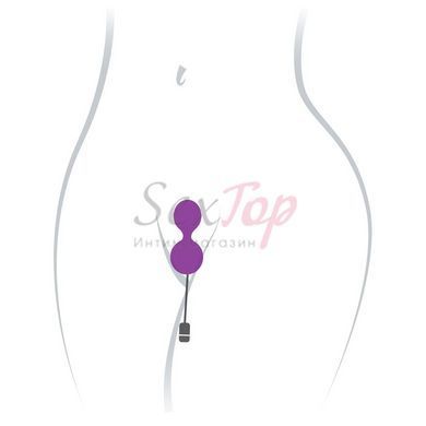 Вагінальні кульки з вібрацією Adrien Lastic Kegel Vibe Purple, діаметр 3,7 см - фото товару 3