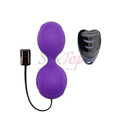 Вагінальні кульки з вібрацією Adrien Lastic Kegel Vibe Purple, діаметр 3,7 см - фото товару 4