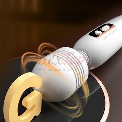 Вібратор у формі мікрофона білий Lustoy Classic Wand Massager Vibrator - фото товару 6
