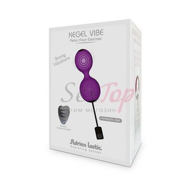 Вагінальні кульки з вібрацією Adrien Lastic Kegel Vibe Purple, діаметр 3,7 см - фото товару 6