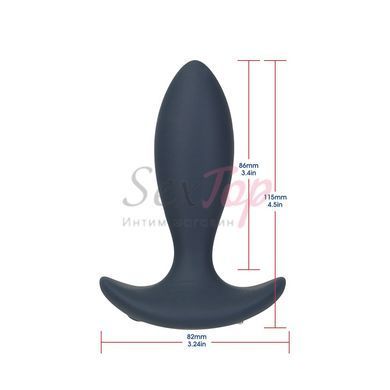 Анальная пробка с пульсацией Lux Active &ndash; Throb &ndash; 4.5" Anal Pulsating Massager, пульт ДУ &mdash;  фото товара 2