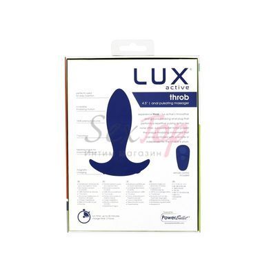 Анальная пробка с пульсацией Lux Active &ndash; Throb &ndash; 4.5" Anal Pulsating Massager, пульт ДУ &mdash;  фото товара 9