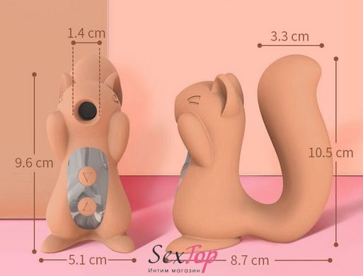 Вакуумний стимулятор з вібрацією KisToy Miss UU Pink, іграшка 2-в-1 SO3759 фото