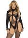 Бодістокінг Leg Avenue Bodystocking with cutout teddy Black One Size &mdash; фото 3 з 5