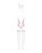 Эротический костюм зайки Obsessive Bunny suit 4 pcs costume pink S/M, розовый, топ с подвязками, тру SO7254 фото 6