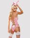 Эротический костюм зайки Obsessive Bunny suit 4 pcs costume pink S/M, розовый, топ с подвязками, тру SO7254 фото 2