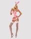 Эротический костюм зайки Obsessive Bunny suit 4 pcs costume pink S/M, розовый, топ с подвязками, тру SO7254 фото 3