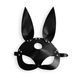 Кожаная маска Зайки Art of Sex - Bunny mask, цвет Черный &mdash; фото 3 из 5
