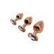 Металлическая анальная пробка Wooomy Tralalo Rose Gold Metal Plug Size M, диаметр 3,4 см, длина 8 см &mdash; фото 4 из 4