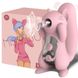Вакуумний стимулятор з вібрацією KisToy Miss UU Pink, іграшка 2-в-1 SO3759 фото 3