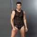 Чоловічий еротичний костюм "Романтичний Стівен" One Size Black: напівпрозорі трусики і маєчка SO2296 фото 4
