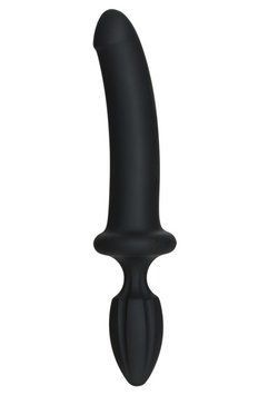 Анальный плаг с дилдо Doc Johnson Kink - Dual Density SECONDSKYN Fuck Plug - Black,  - 1