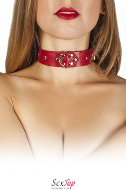 Ошейник Leather Restraints Collar, red 280164 фото