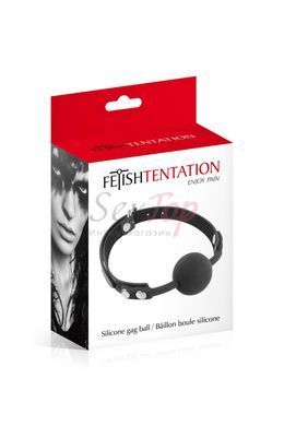 Класичний кляп з силіконовою кулькою Fetish Tentation Silicone Gag Ball - фото товару 2