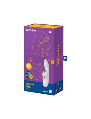 Смарт вібратор-кролик із подвійним відростком Satisfyer Double Flex White - фото товару 4