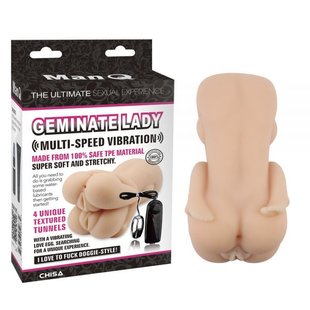 Вибромастурбатор для мужчин двойная вагина с анусом Geminate Lady IXI59584 фото
