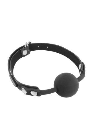 Классический кляп с силиконовым шариком Fetish Tentation Silicone Gag Ball Black &mdash;  фото товара 1