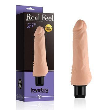 Реалистичный вибратор с шипами для клиторального массажа Lovetoy Real Feel, Телесный - 1
