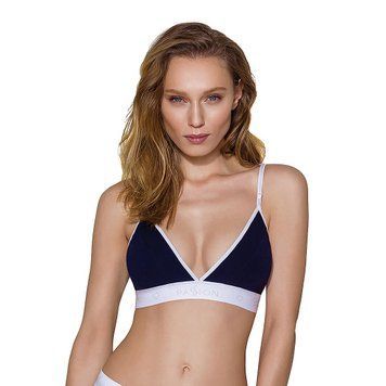 Спортивный топ с двойными бретелями Passion PS007 TOP navy blue, size L,  - 1