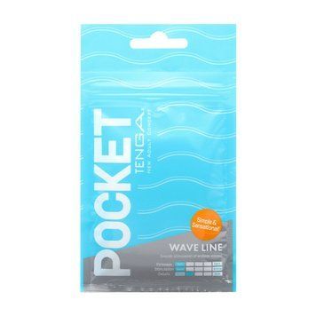 Мастурбатор TENGA Pocket Wave Line, Білий - 1